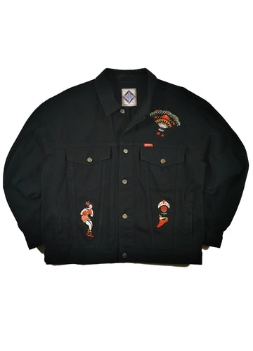 Veste en jean vintage Collab Helena F taille XL