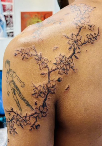 Projet perso tee shirt fleurs